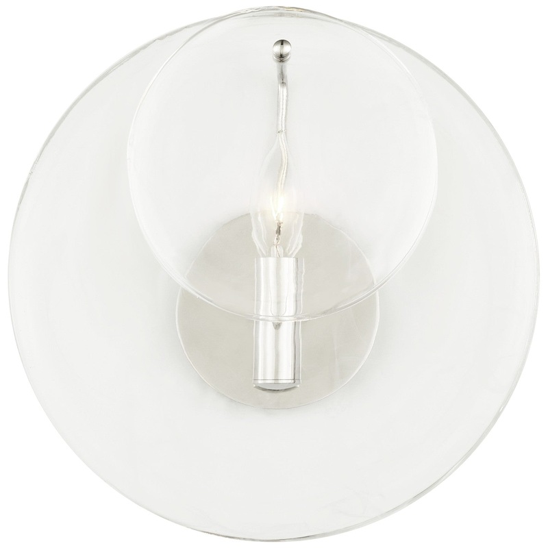 One Light Wall Sconce from the Loire Collection in Polished Nickel Finish by Visual Comfort Signature