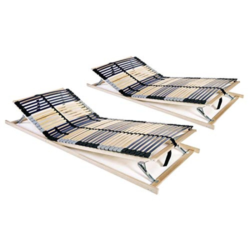 Tidyard 2 pz Reti a Doghe Alzabile per Letto Singolo 7 Zone con 42 Doghe in Legno 70×200 cm,Doghe per Letto Singolo Alzabili 70×200 cm,Rete per Letto Singolo Alzabile 70×200 cm