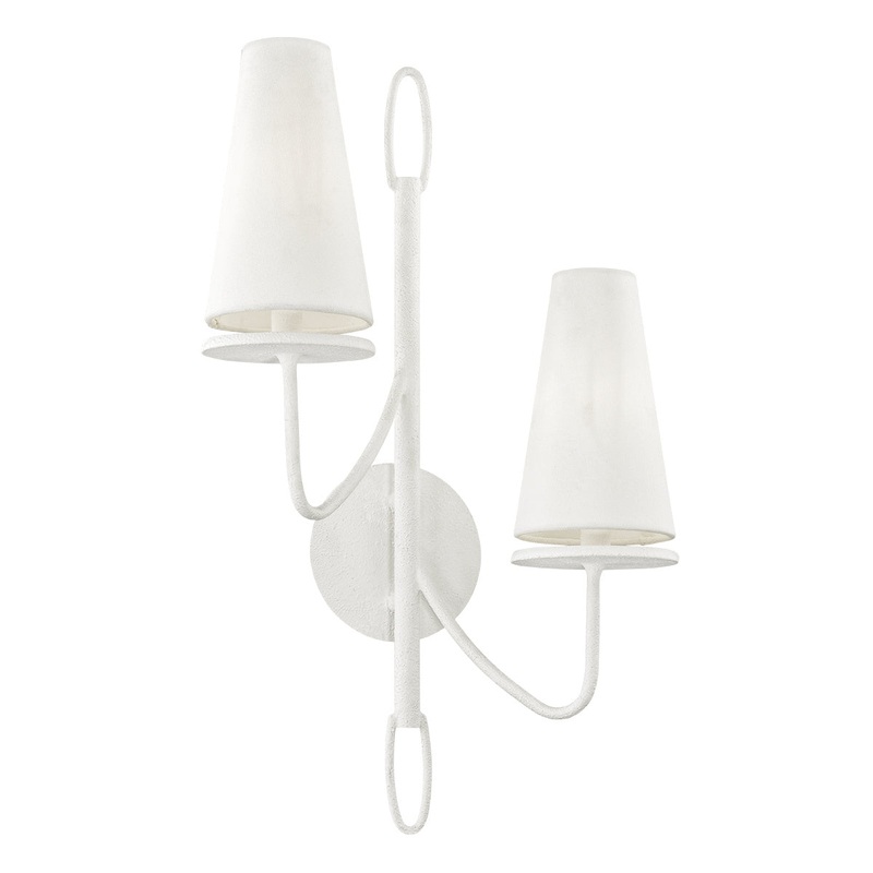 Two Light Wall Sconce from the Marcel Collection in Gesso White Finish by Troy Lighting