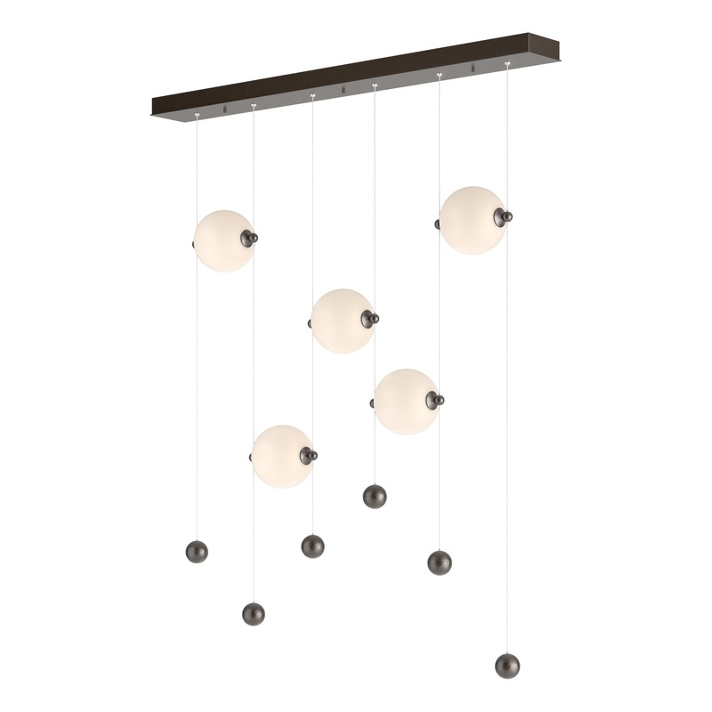 Abacus 5-Light LED Pendant Oil Rubbed Bronze Opal Glass (GG)