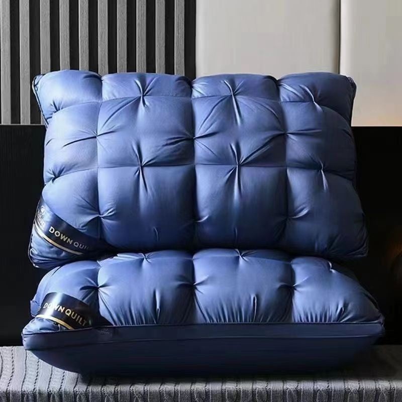 Blue Luxury Adjustable Bed Pillow Set (2-Pack) – Hotel Quality Down Alternative for Ultimate Neck Support & Comfort