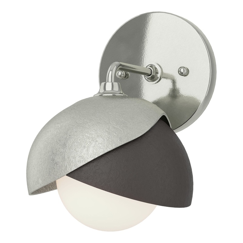 Brooklyn 1-Light Double Shade Bath Sconce Sterling Oil Rubbed Bronze