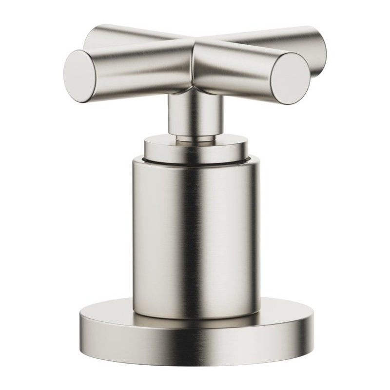 Diverter Trim TARA Two-Way Brushed Platinum 1 Cross ADA for Deck Mount Tub