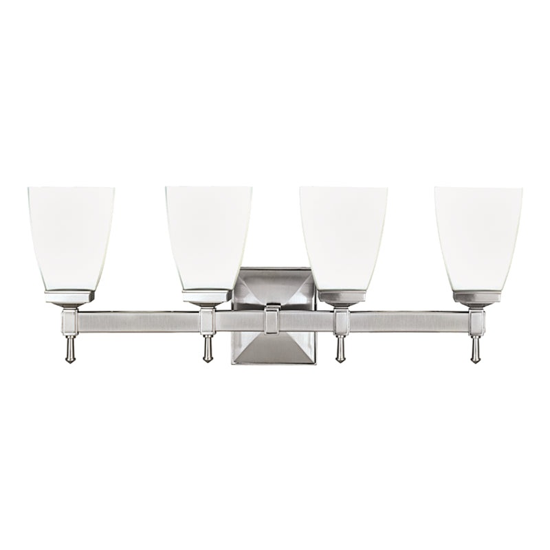 Four Light Bath Bracket from the Kent Collection in Satin Nickel Finish by Hudson Valley