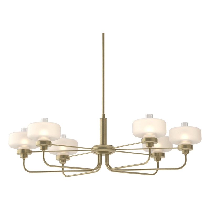 Nola Pendant Soft Gold Clear Glass with Frosted Diffuser (YE)