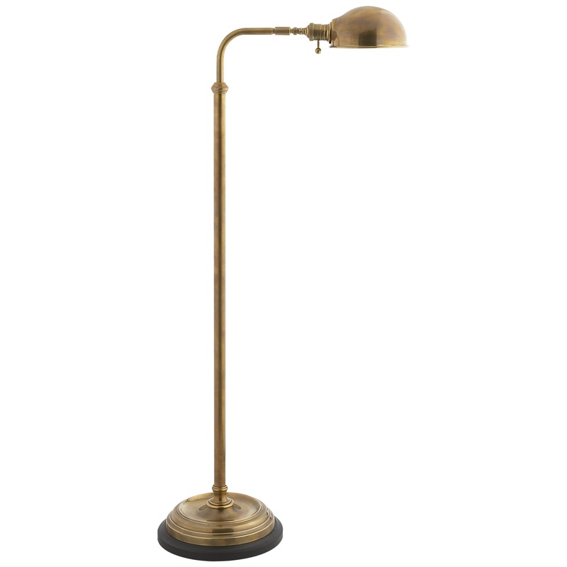 One Light Floor Lamp from the Apothecary Collection in Antique-Burnished Brass Finish by Visual Comfort Signature