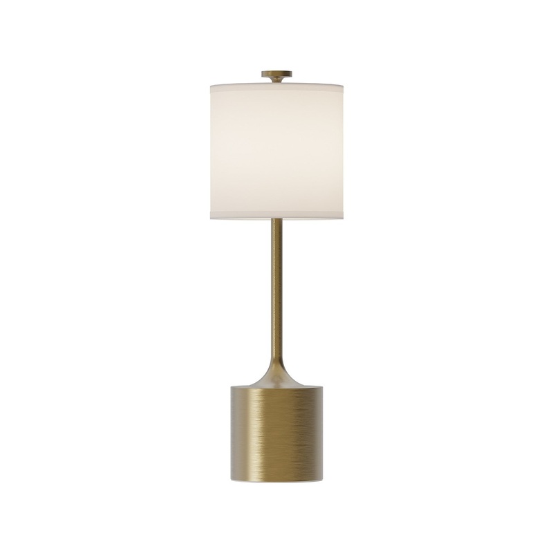 One Light Table Lamp from the Issa Collection in Brushed Gold/Ivory Linen|Matte Black/Ivory Linen|White/Ivory Linen Finish by Alora
