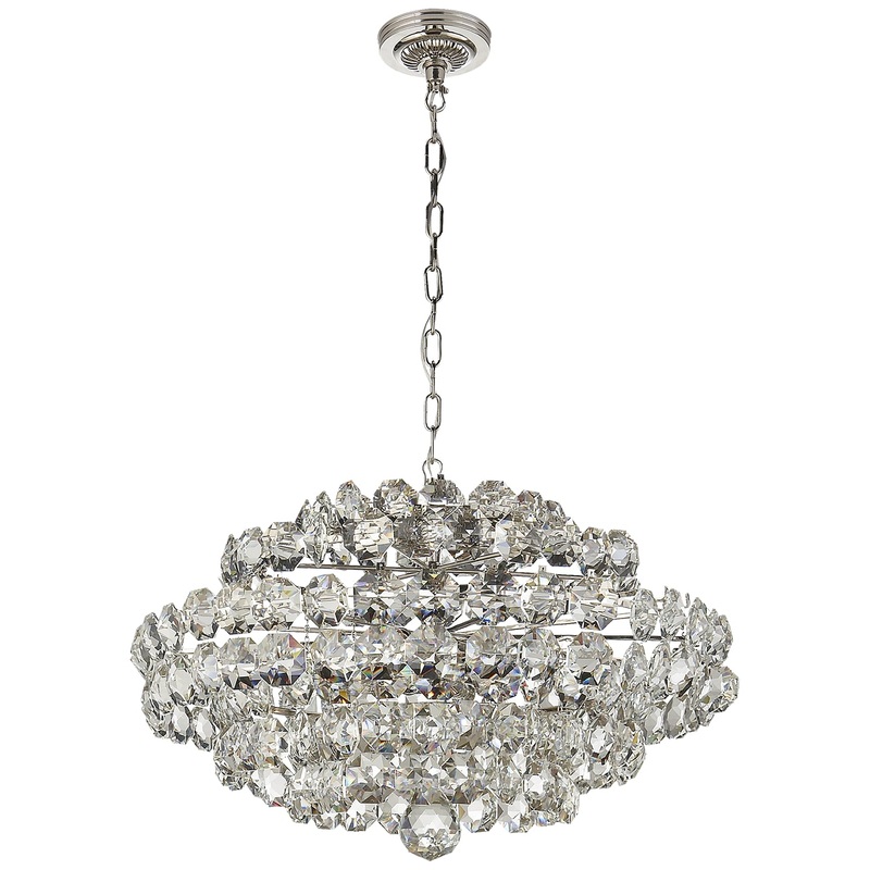 12 Light Chandelier from the Sanger Collection in Polished Nickel Finish by Visual Comfort Signature