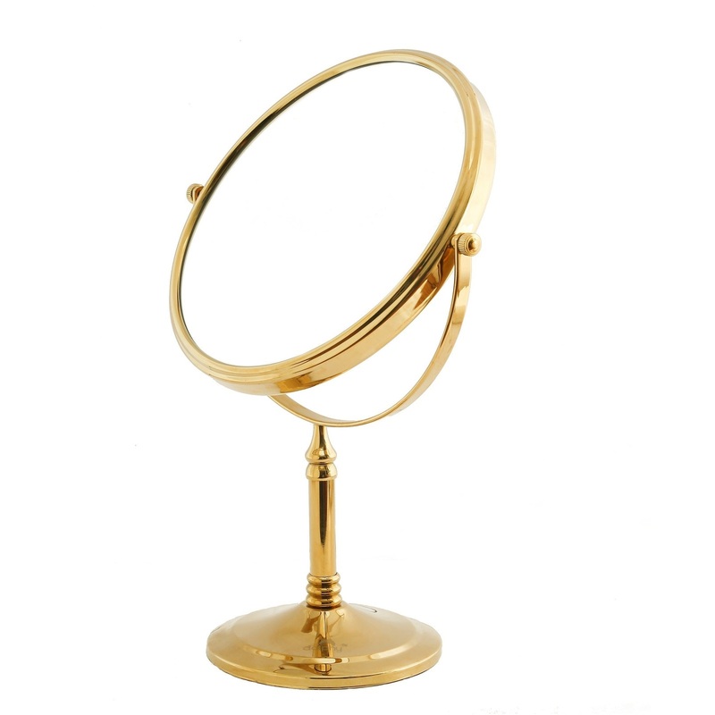 5X & 1X Tabletop Magnifying Mirror – Royal Gold