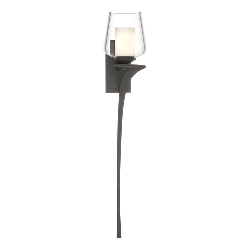 Antasia Double Glass 1-Light Sconce Natural Iron Right