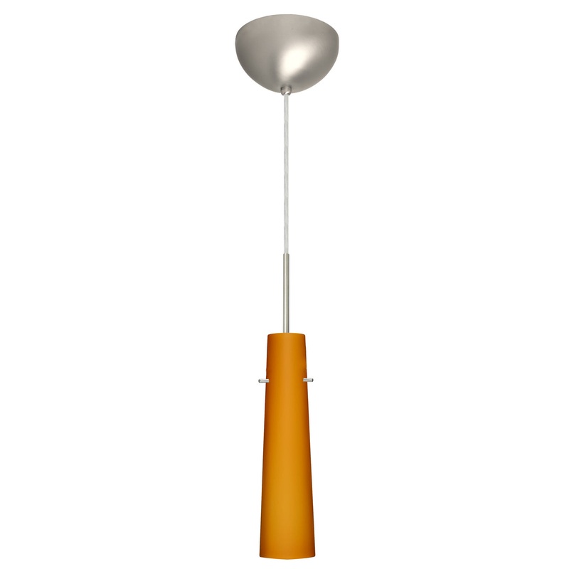 Besa 1BC-567480-HAL-SN Camino One Light Pendant Satin Nickel