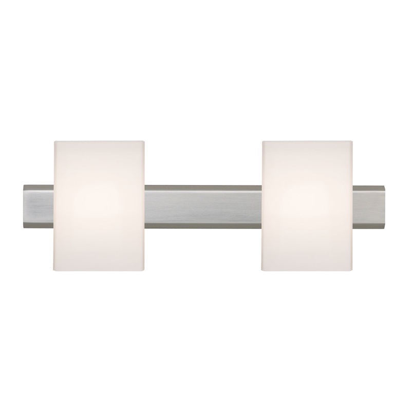 Besa 2SW-TITO07-SN Tito Two Light Vanity Satin Nickel