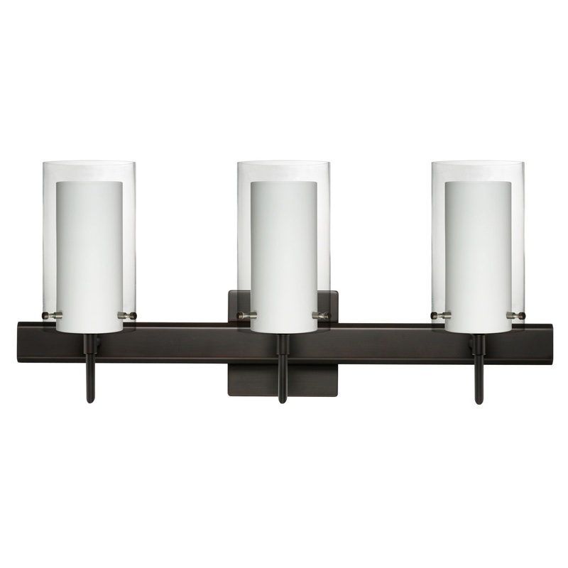 Besa 3SW-C44007-BR-SQ Pahu Three Light Wall Sconce Bronze