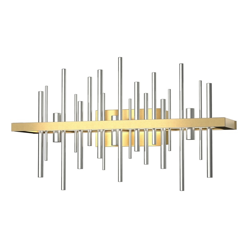 Cityscape LED Sconce Modern Brass Sterling