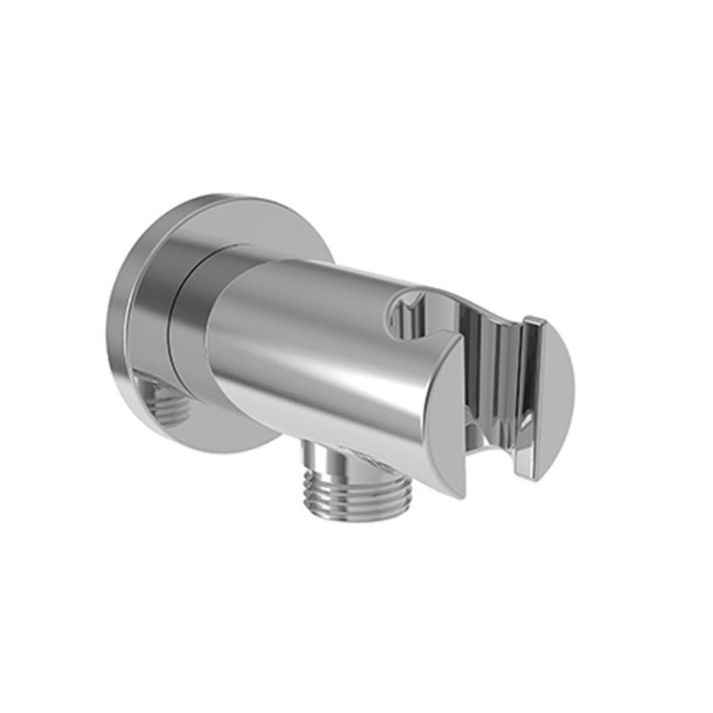 Handshower Elbow Wall Supply Round Holder Brass Satin Brass PVD
