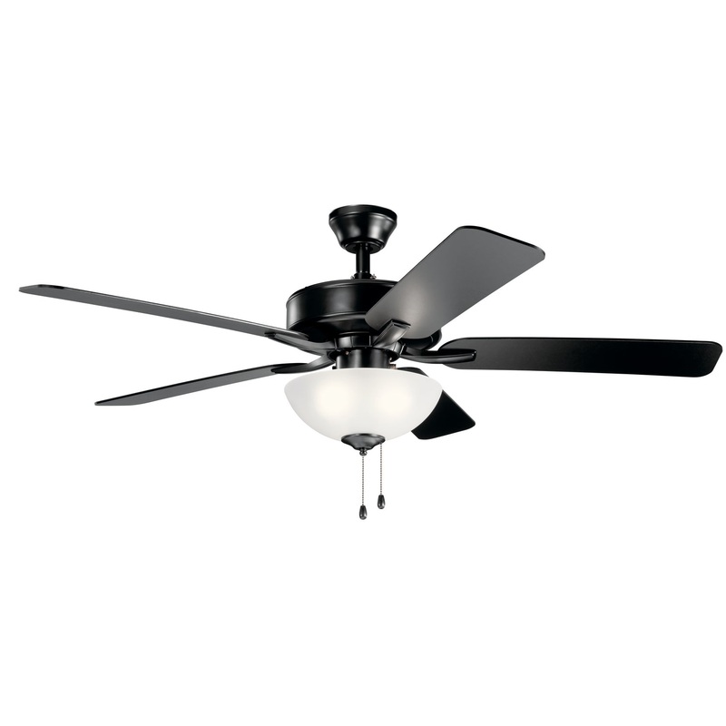 Kichler 330017SBK 52″ Ceiling Fan, Satin Black