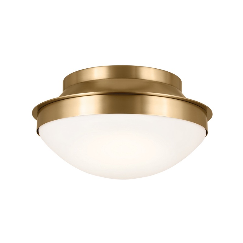 Kichler 52544BNB Two Light Flush Mount, Brushed Natural Brass