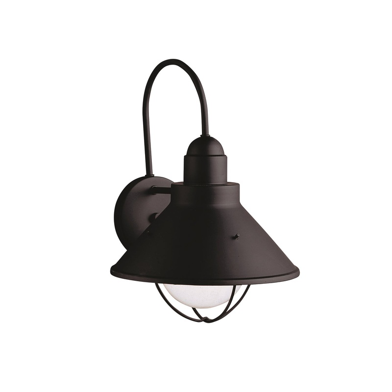 Kichler 9023BK One Light Outdoor Wall Mount, Black
