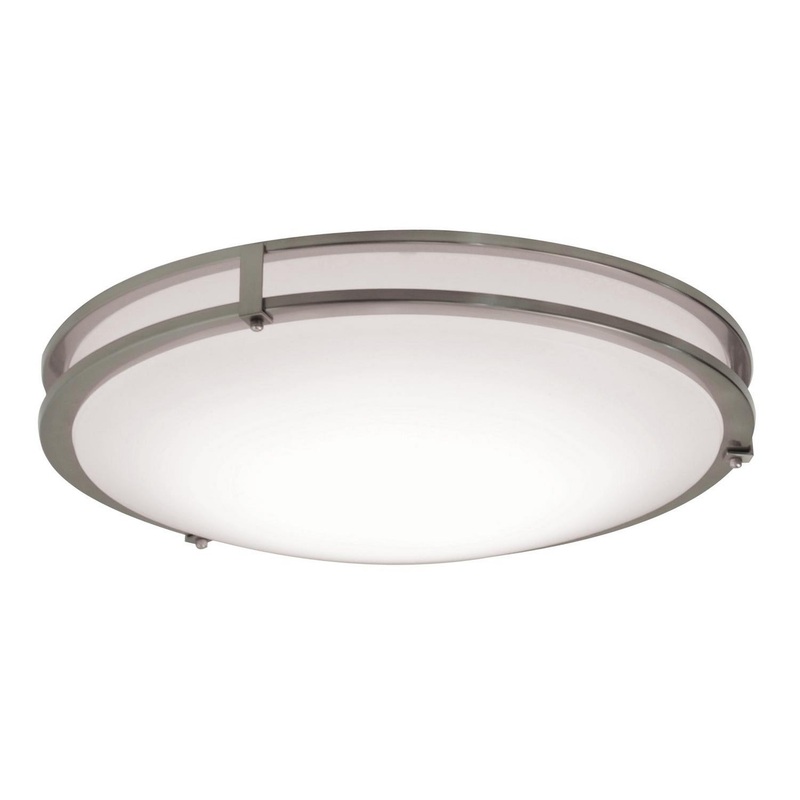 LED Flush Mount from the Carlisle Collection in Satin Nickel Finish by AFX Lighting