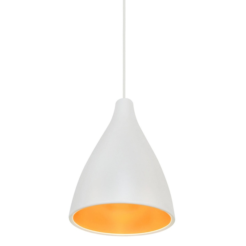 One Light Pendant in Aluminia White Finish by Stone Lighting