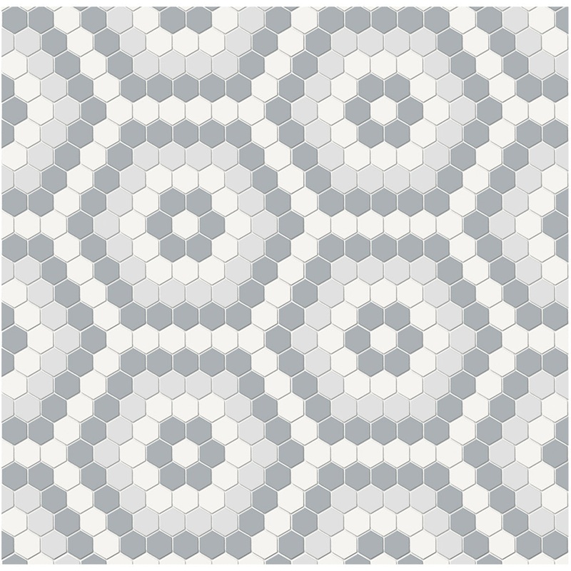 Soho Afternoon Blend Hexagon Pattern Matte Porcelain Mosaics. 1 Sheet = .83 Sq. Ft.
