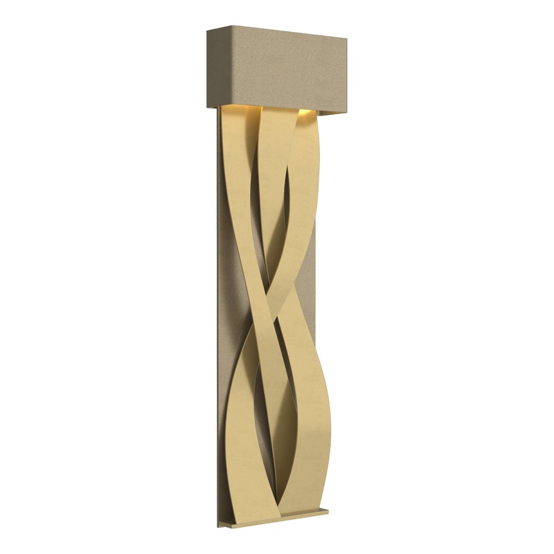 Tress Large LED Sconce Soft Gold Modern Brass