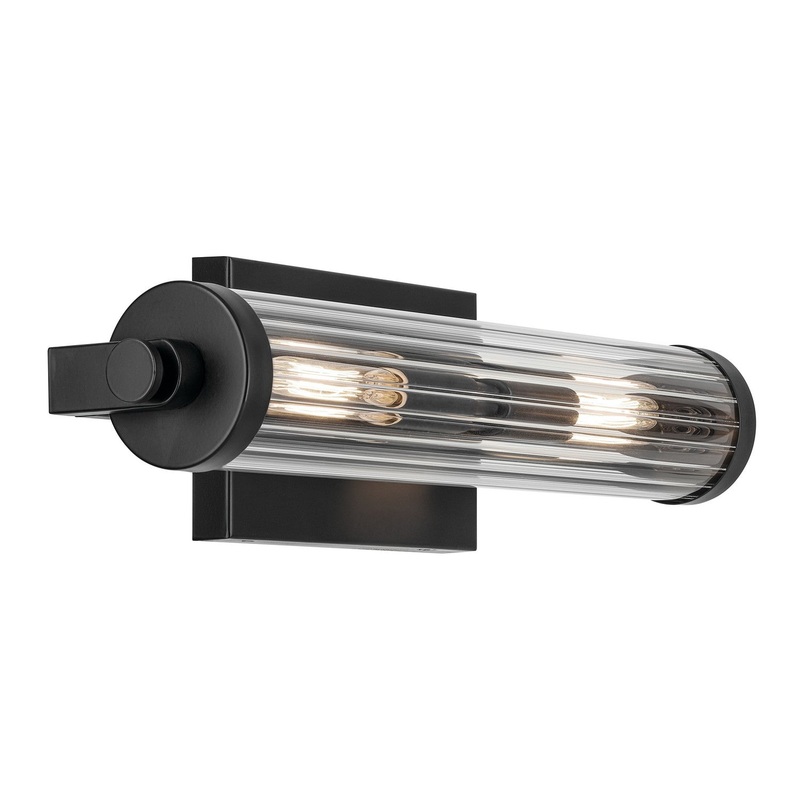 Two Light Wall Sconce from the Azores Collection in Black Finish by Kichler