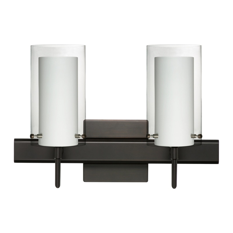 Two Light Wall Sconce from the Pahu Collection in Bronze Finish by Besa