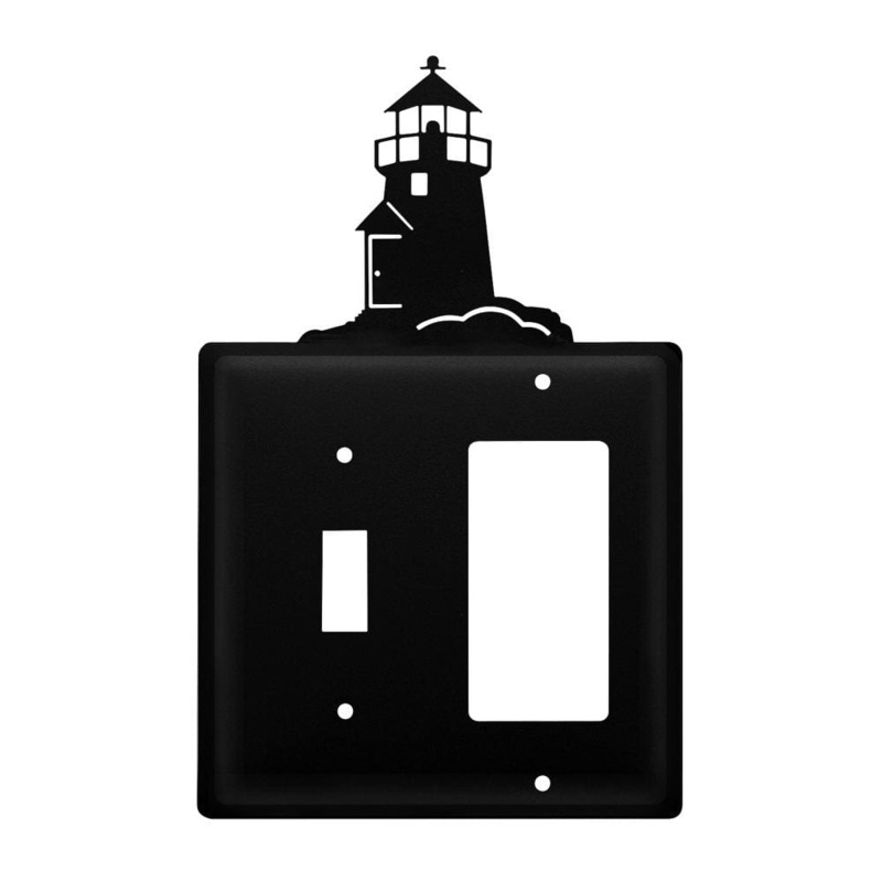Village Wrought Iron ESG-10 Double Lighthouse Single Switch & GFI