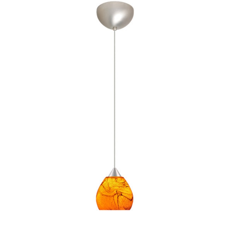 Besa 1XC-5605HB-SN Tay Tay One Light Pendant Satin Nickel