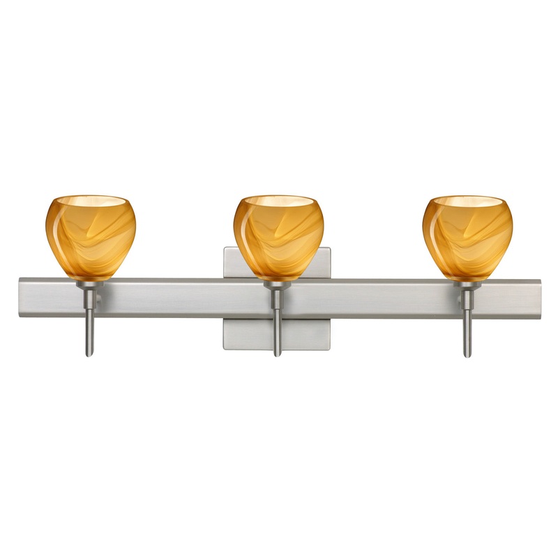 Besa 3SW-5605HN-SN-SQ Tay Tay Three Light Wall Sconce Satin Nickel