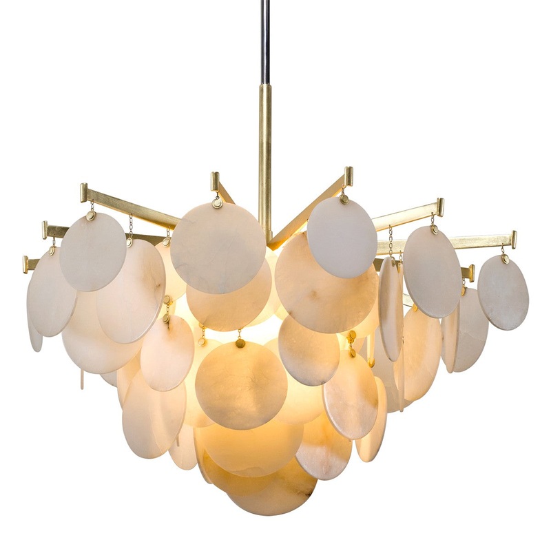 Corbett Lighting 228-44-GL/SS Serenity One Light Chandelier Gold Leaf