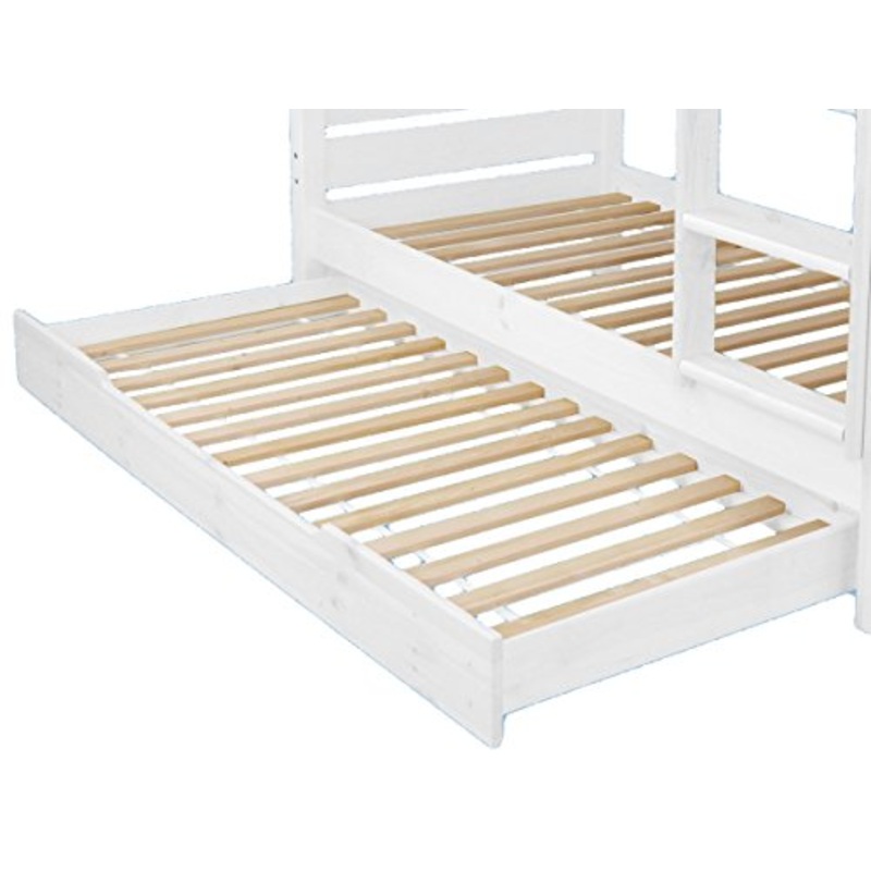 Erst-Holz Cassettone Letto Bianco per I Nostri Letti a Castello 80×190 in Pino 90.10-S17W