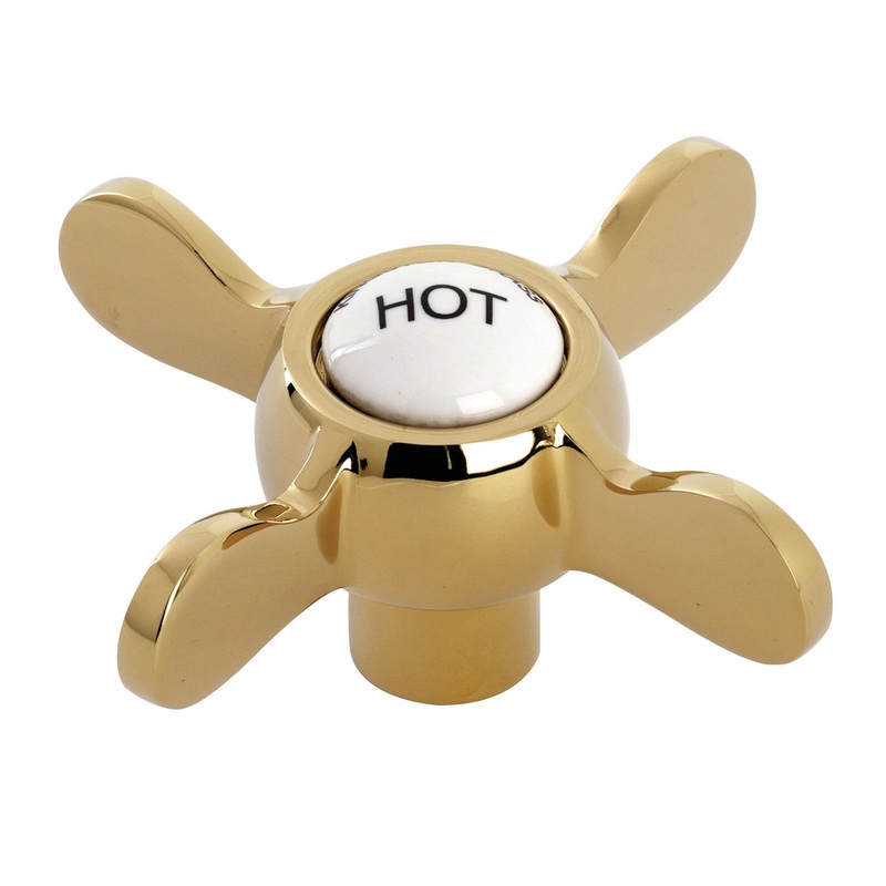 Essex KSH113PBH Hot Metal Cross Handle, Polished Brass