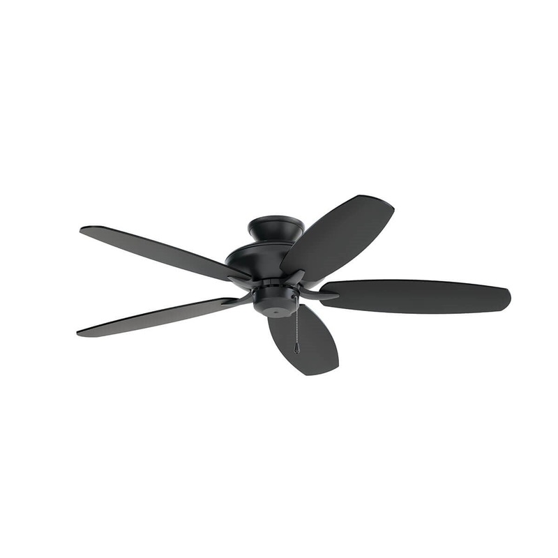 Kichler 330165SBK 52″ Ceiling Fan, Satin Black