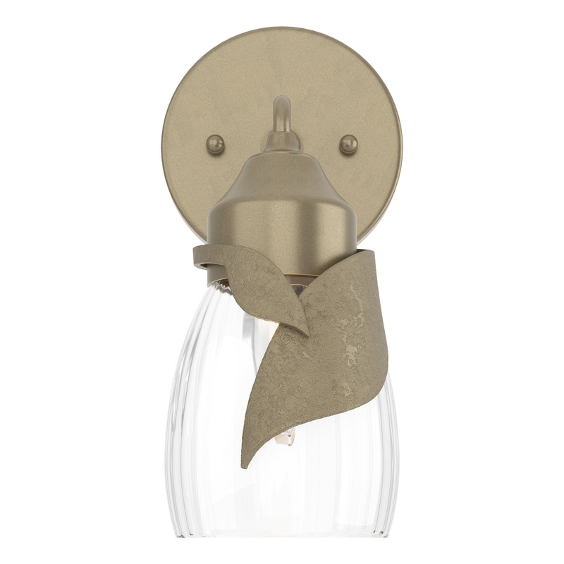 Lapas 1-Light Bath Sconce Soft Gold Water Glass (LL)