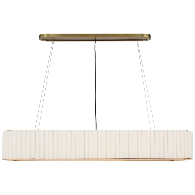 LED Linear Chandelier from the Palati Collection in Hand-Rubbed Antique Brass Finish by Visual Comfort Signature