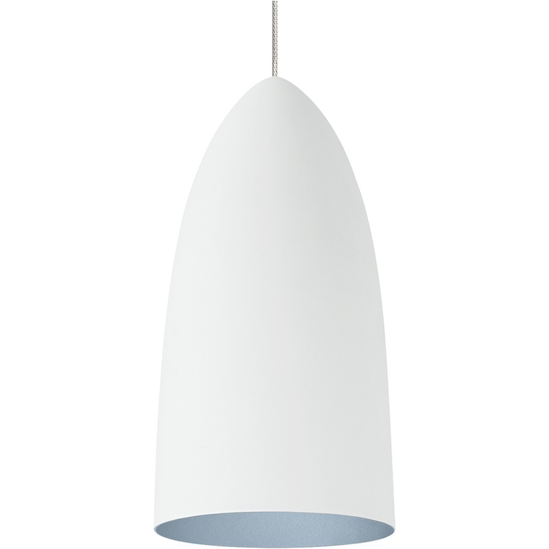 Mini Signal Pendant MonoPoint Satin Nickel and Rubberized White/Blue None