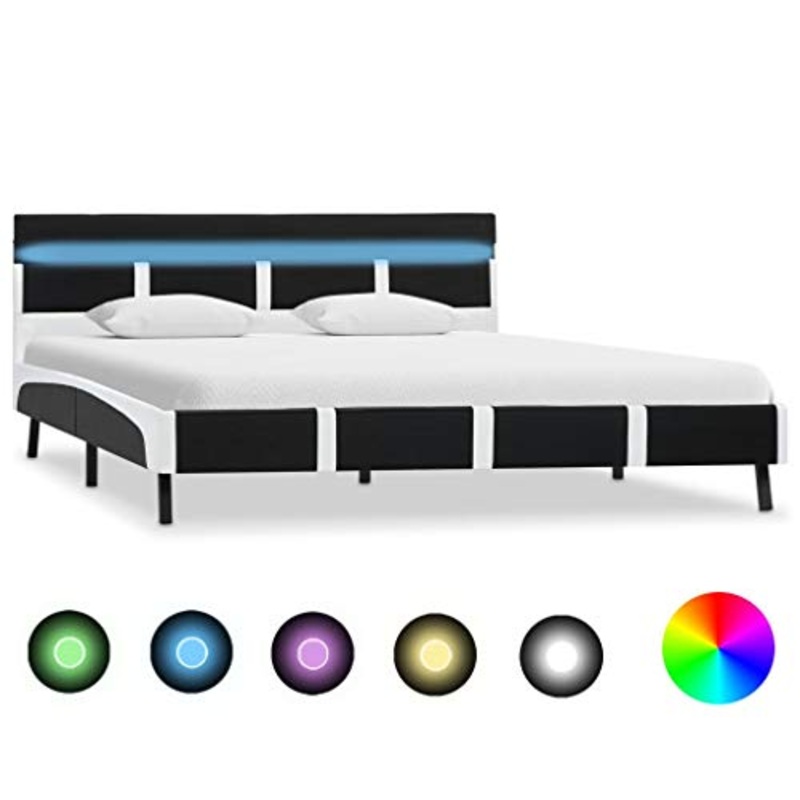 SKM Giroletto Nero con LED in Similpelle 120×200 cm (25kg)