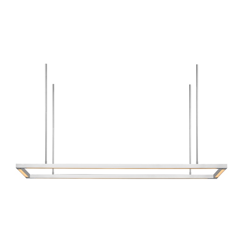 Stagger Halo 50 Uplight Linear Suspension Polished Stainless Steel