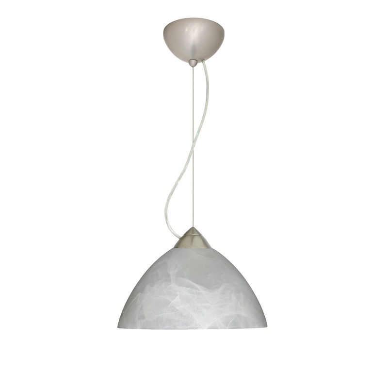 Besa 1KX-420152-LED-SN Tessa One Light Pendant Satin Nickel