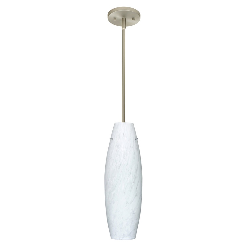 Besa 1TT-412719-LED-SN Tara One Light Pendant Satin Nickel