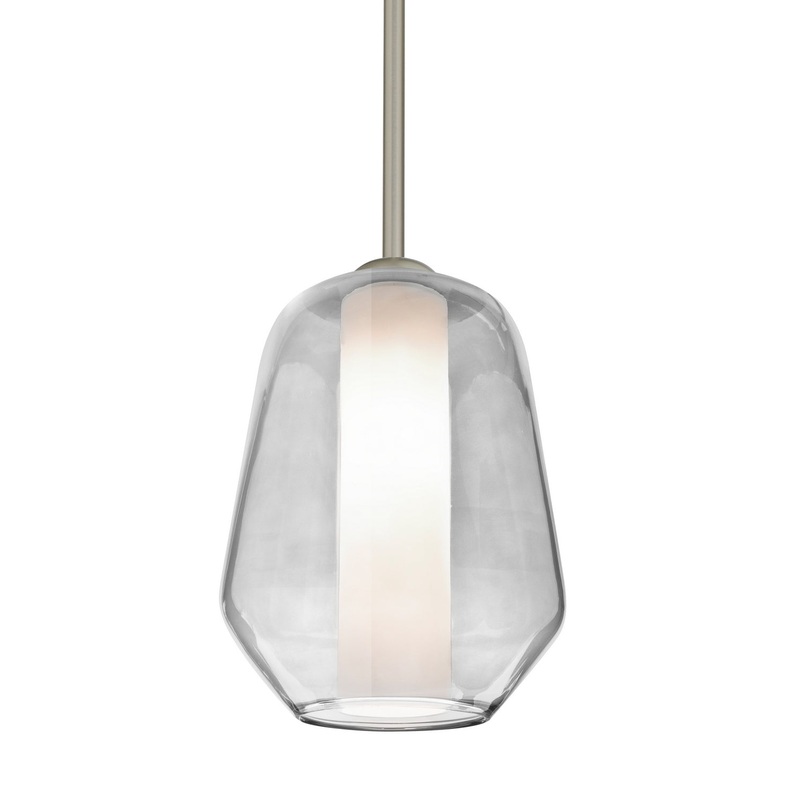 Besa 1TT-LINKCL-SN Link One Light Pendant Satin Nickel