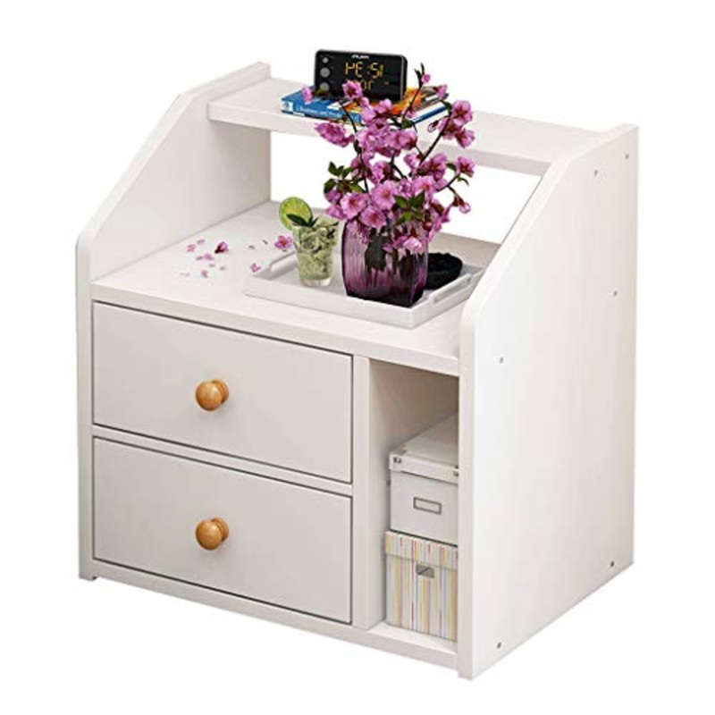 Comodini Decorazione Household Addensare Soggiorno da Terra Bagno Doppio pompaggio Corridoio Camera dell’Assemblea Multifunzione Studio Locker MUMUJIN (Color : White)