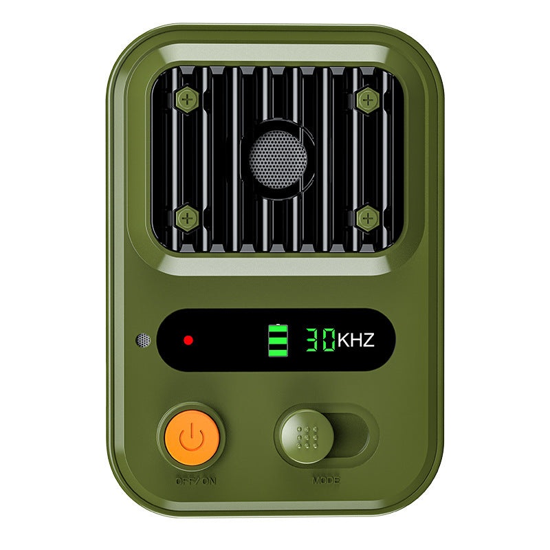 Green USB Rechargeable Color Screen Ultrasonic Dog Repeller – High-Power Anti-Bark Device, 9.2×5.6x13cm, 180g
