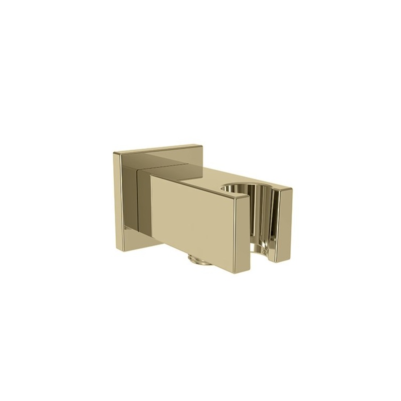 Handshower Elbow Wall Supply Square Holder Brass French Gold PVD