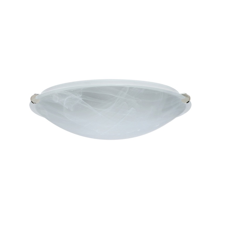 One Light Ceiling Mount from the Trio Collection in Polished Nickel Finish by Besa