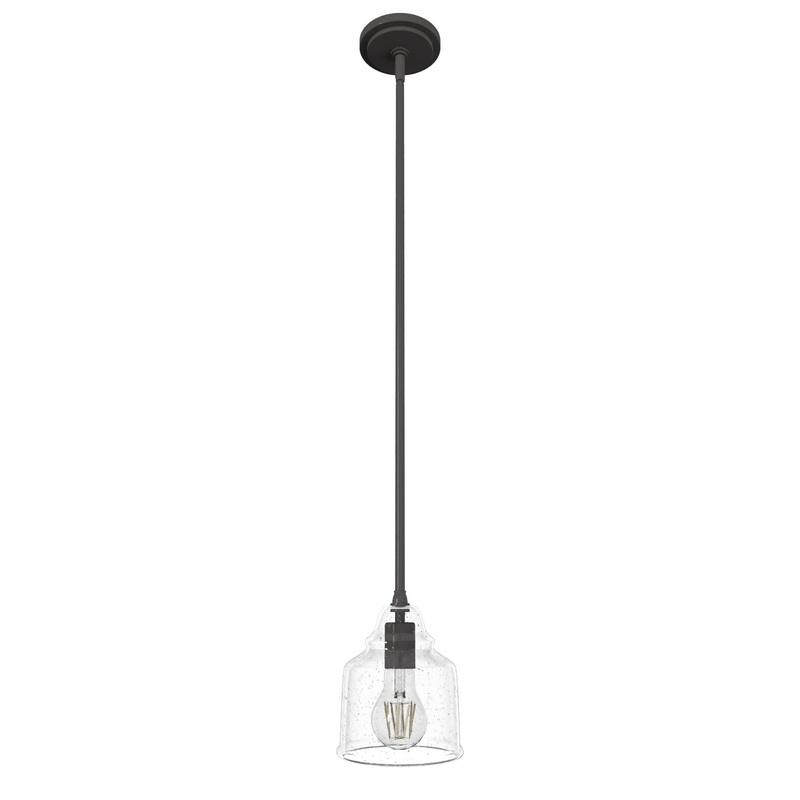 One Light Mini Pendant from the Dunshire Collection in Noble Bronze Finish by Hunter