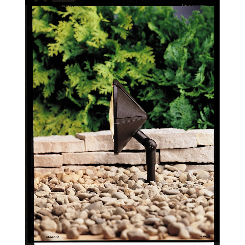 One Light Wall Wash from the Six Groove Collection in Textured Architectural Bronze Finish by Kichler