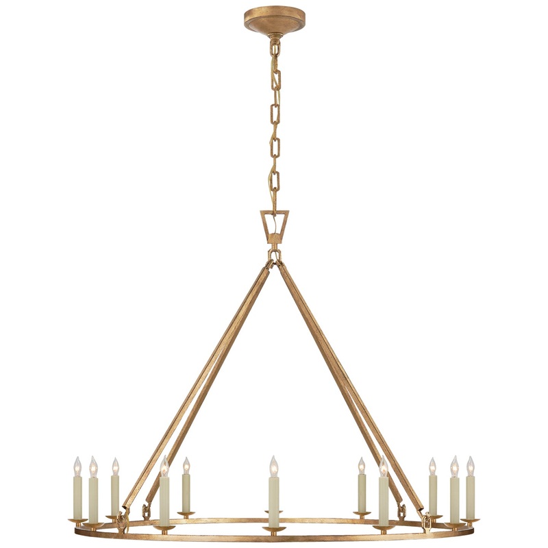 12 Light Chandelier from the Darlana Ring Collection in Gilded Iron Finish by Visual Comfort Signature